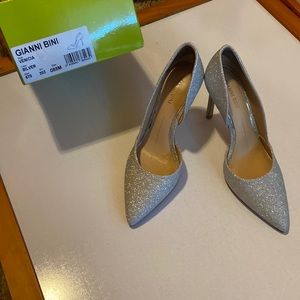 Gianni bini silver heels. Used one time. Size 8